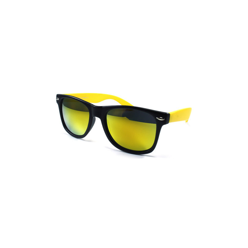 Revo Wayfarer Sonnenbrille Bicolor schwarz gelb