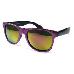 Swaggy Glitter Revo Wayfarer Sonnenbrille pink