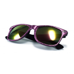 Swaggy Glitter Revo Wayfarer Sonnenbrille pink