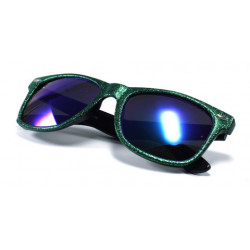 Swaggy Glitter Revo Wayfarer Sonnenbrille grün