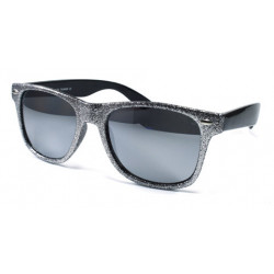 Swaggy Glitter Revo Wayfarer Sonnenbrille silver