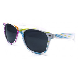 Colorbeams Design Wayfarer Sonnenbrille weiss