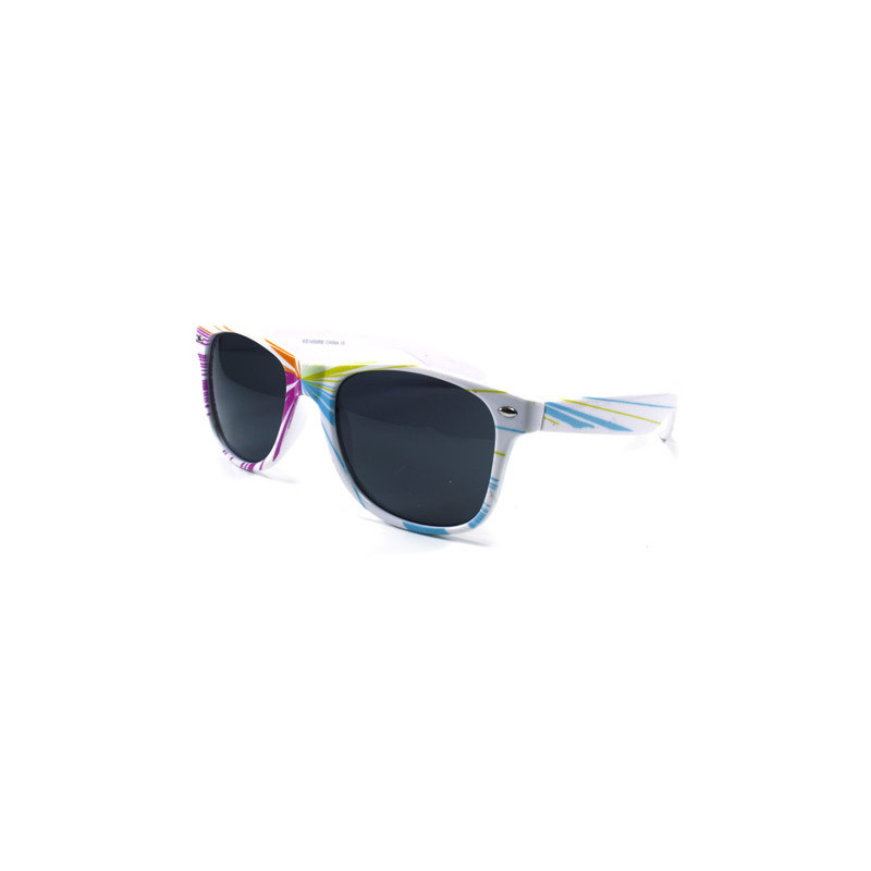 Colorbeams Design Wayfarer Sonnenbrille weiss