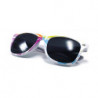 Colorbeams Design Wayfarer Sonnenbrille weiss