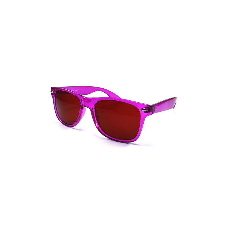 Transparente Wayfarer Sonnenbrille pink ice