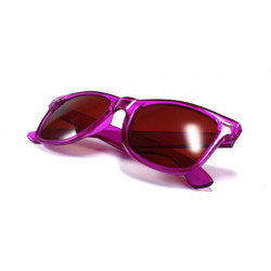 Transparente Wayfarer Sonnenbrille pink ice