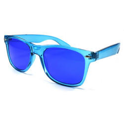 Transparente Wayfarer Sonnenbrille blue ice