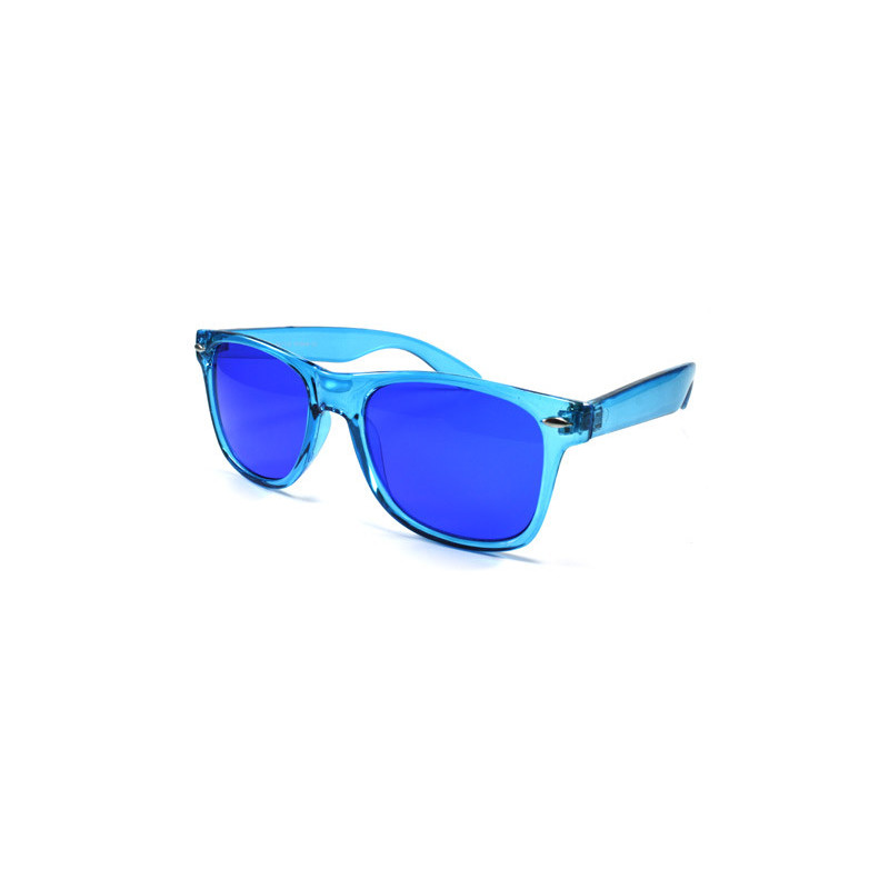 Transparente Wayfarer Sonnenbrille blue ice