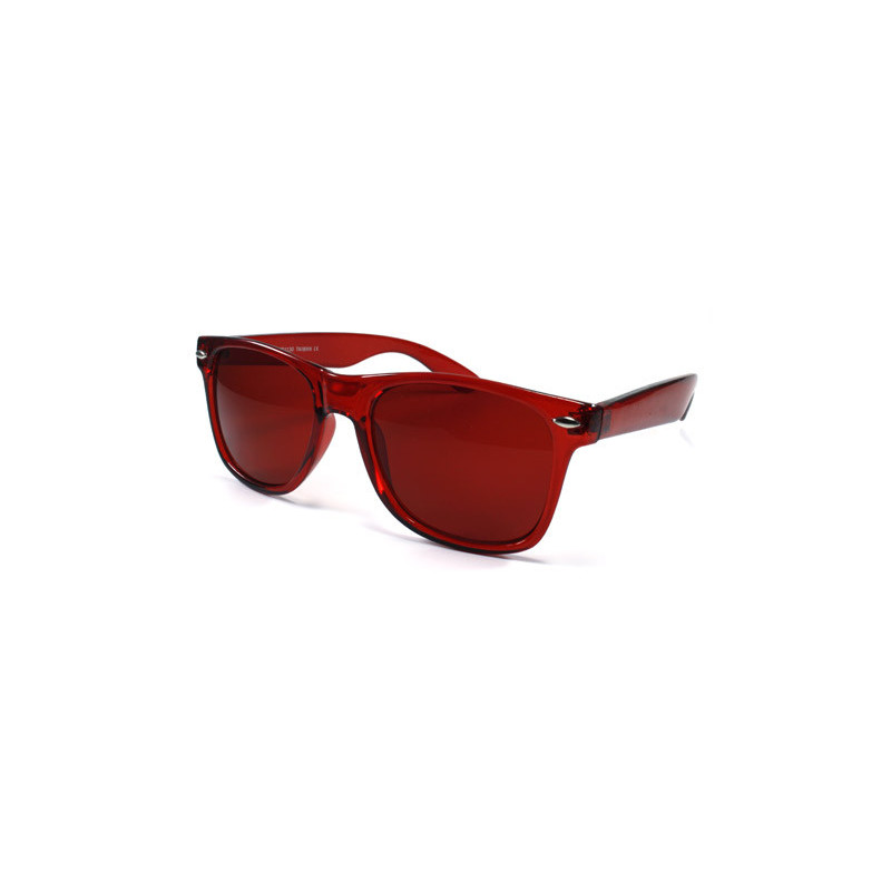 Transparente Wayfarer Sonnenbrille red ice