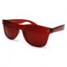 Transparente Wayfarer Sonnenbrille red ice