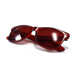 Transparente Wayfarer Sonnenbrille red ice