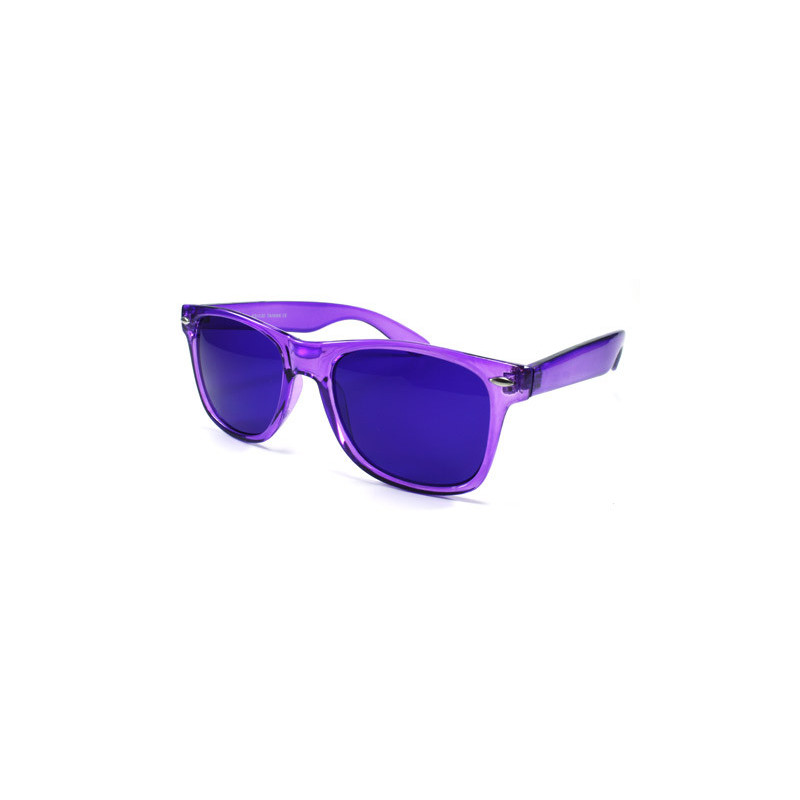 Transparente Wayfarer Sonnenbrille purple ice