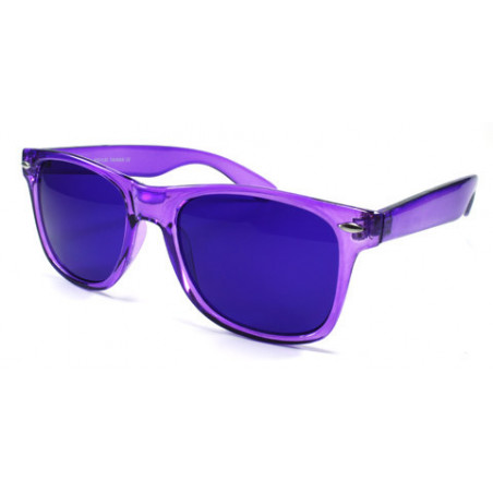 Transparente Wayfarer Sonnenbrille purple ice