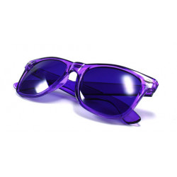 Transparente Wayfarer Sonnenbrille purple ice