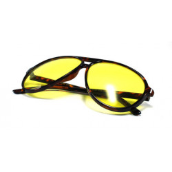 Vintage Aviator Sonnenbrille Nachtfahrlinsen demi