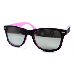 Verspiegelte Bicolor Wayfarer Sonnenbrille pink