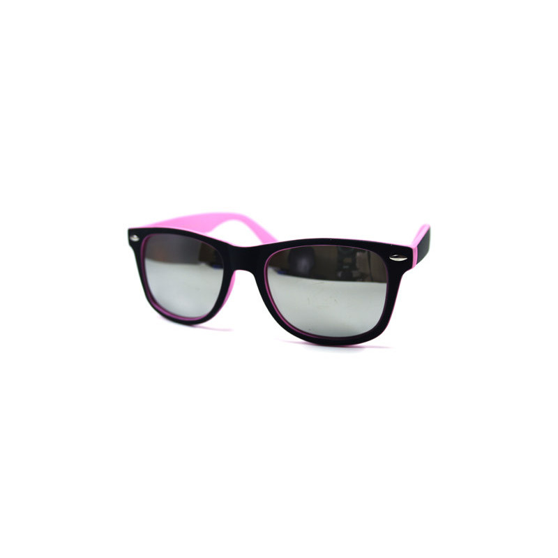 Verspiegelte Bicolor Wayfarer Sonnenbrille pink