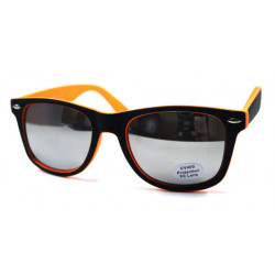 Verspiegelte Bicolor Wayfarer Sonnenbrille orange