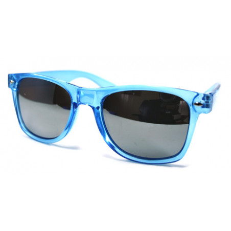 Verspiegelte Wayfarer Sonnenbrille blau ice