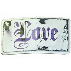 Handmade Kult Gürtelschnalle LOVE Distressed