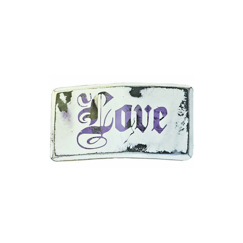 Handmade Kult Gürtelschnalle LOVE Distressed