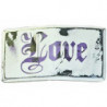 Handmade Kult Gürtelschnalle LOVE Distressed