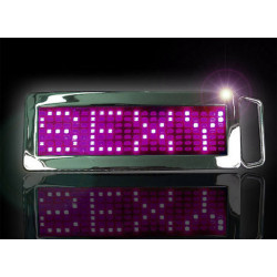 LED Party Gürtelschnalle Chrome Finish pink