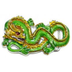 3D Gürtelschnalle chinesischer Drachen chrom