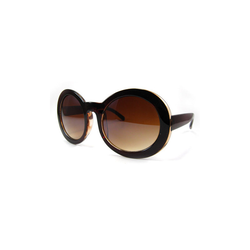 Round Comic Eyes Lady Fashion Sonnenbrille desert