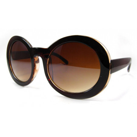 Round Comic Eyes Lady Fashion Sonnenbrille desert