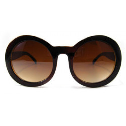 Round Comic Eyes Lady Fashion Sonnenbrille desert