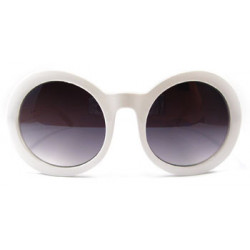 Round Comic Eyes Lady Fashion Sonnenbrille weiss