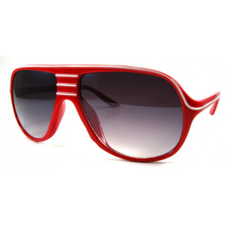 Nu Rave Retro Stripes Sonnenbrille rt37 red