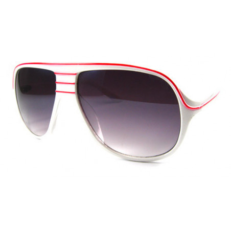 Nu Rave Retro Stripes Sonnenbrille rt37 white