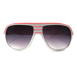 Nu Rave Retro Stripes Sonnenbrille rt37 white