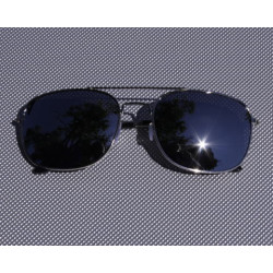 Flat Aviator Sonnenbrille verspiegelt Grösse L chrome smoke