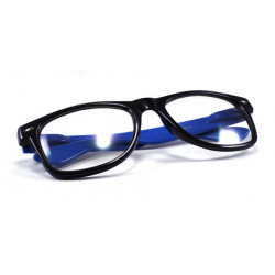 Bicolor Nerd Party Wayfarer Sonnenbrille schwarz blau