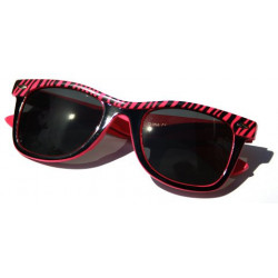 Blues Brothers Safari Soho Sonnenbrille Zebra Design pink