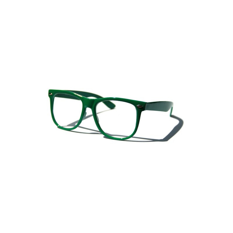 Nerd Brille Wayfarer Round Retro Sonnenbrille grün