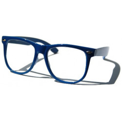 Nerd Brille Wayfarer Round Retro Sonnenbrille blau