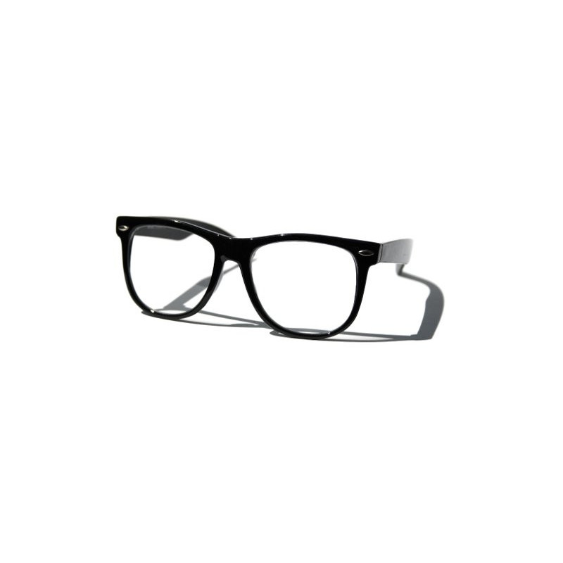 Nerd Brille Wayfarer Round Retro Sonnenbrille schwarz