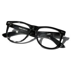 Nerd Brille Wayfarer Round Retro Sonnenbrille schwarz