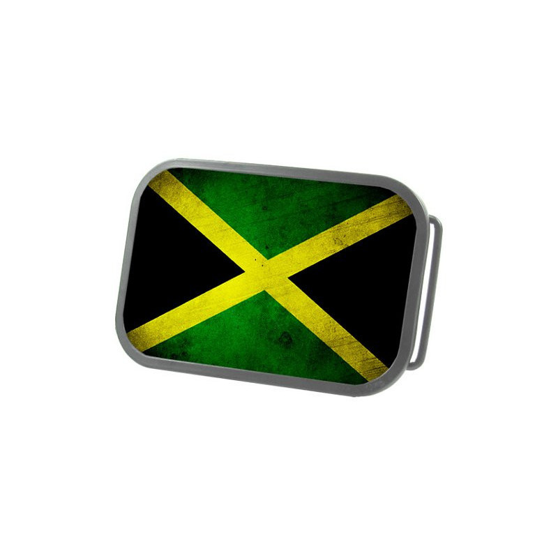 Länder Fan Gürtelschnalle Jamaika Grunge Flagge