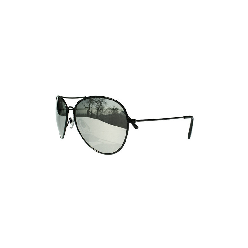 Vollverspiegelte Pilotenbrille Polizei Sonnenbrille black ruby