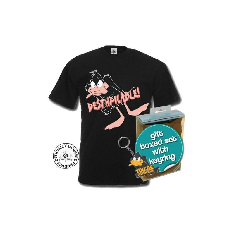 Looney Tunes™ T-Shirt Daffy Duck Schlüsselanhänger Grösse L