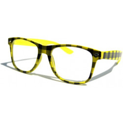 Nerd Lumberjack Brille Wayfarer Kultbrille yellow
