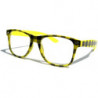 Nerd Lumberjack Brille Wayfarer Kultbrille yellow