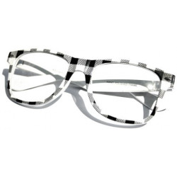 Nerd Lumberjack Brille Wayfarer Kultbrille white