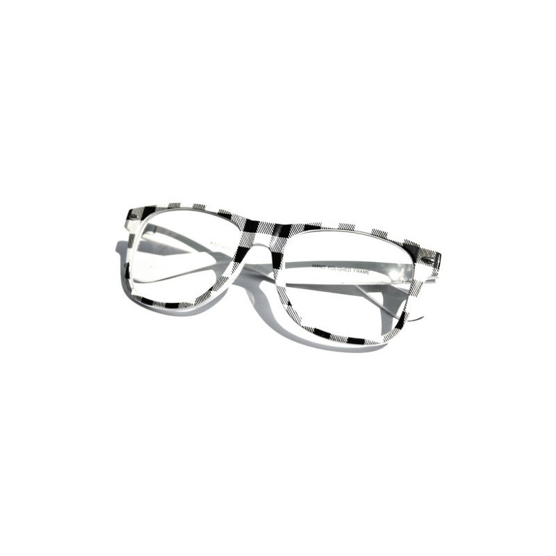 Nerd Lumberjack Brille Wayfarer Kultbrille white