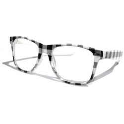 Nerd Lumberjack Brille Wayfarer Kultbrille white